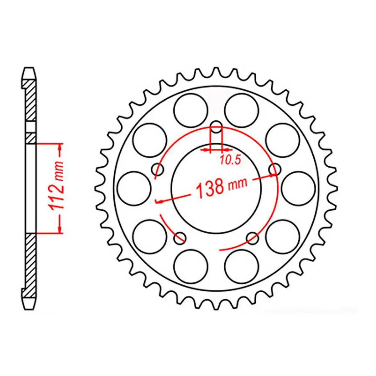 Mtx 1871 Steel Rear Sprocket #530 1
