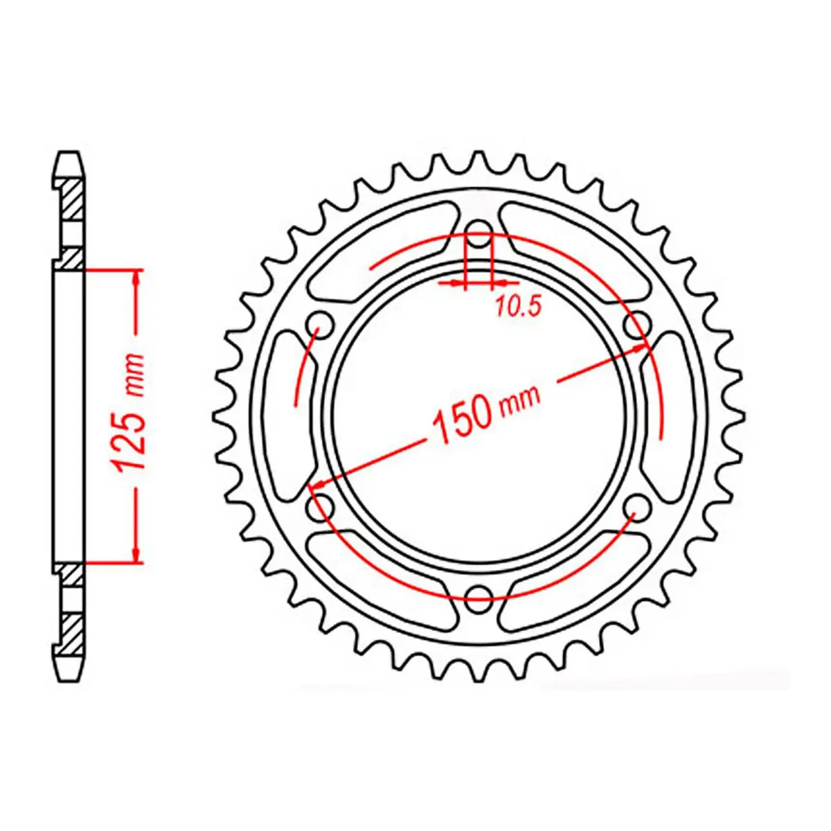 Mtx 899 Steel Rear Sprocket #525 1