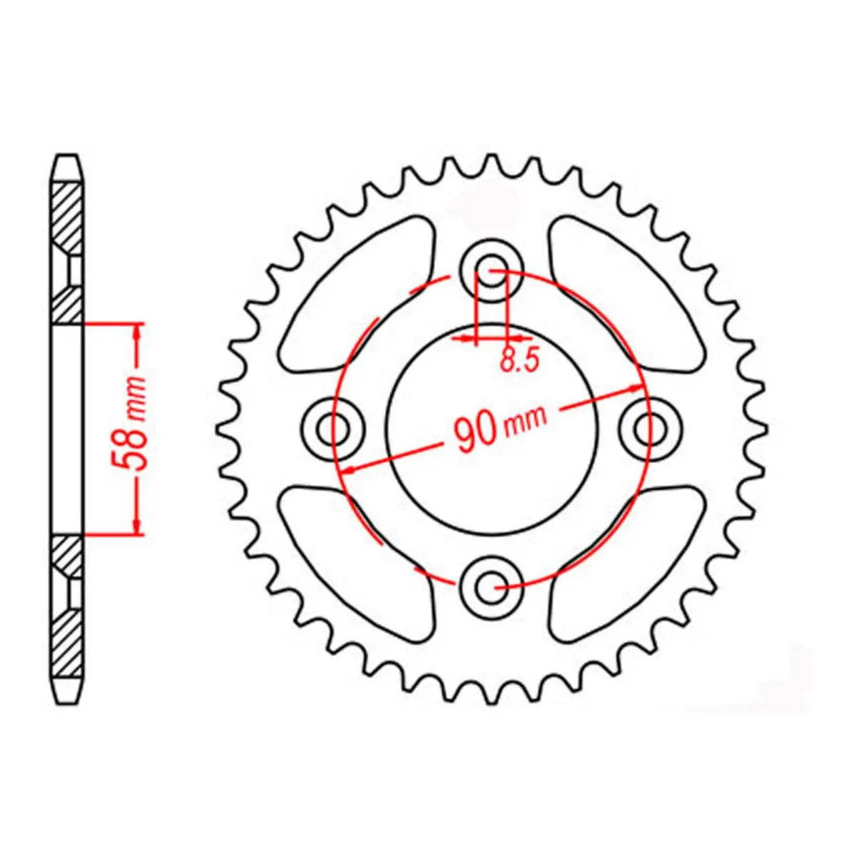 Mtx 1213 Steel Rear Sprocket #420 1
