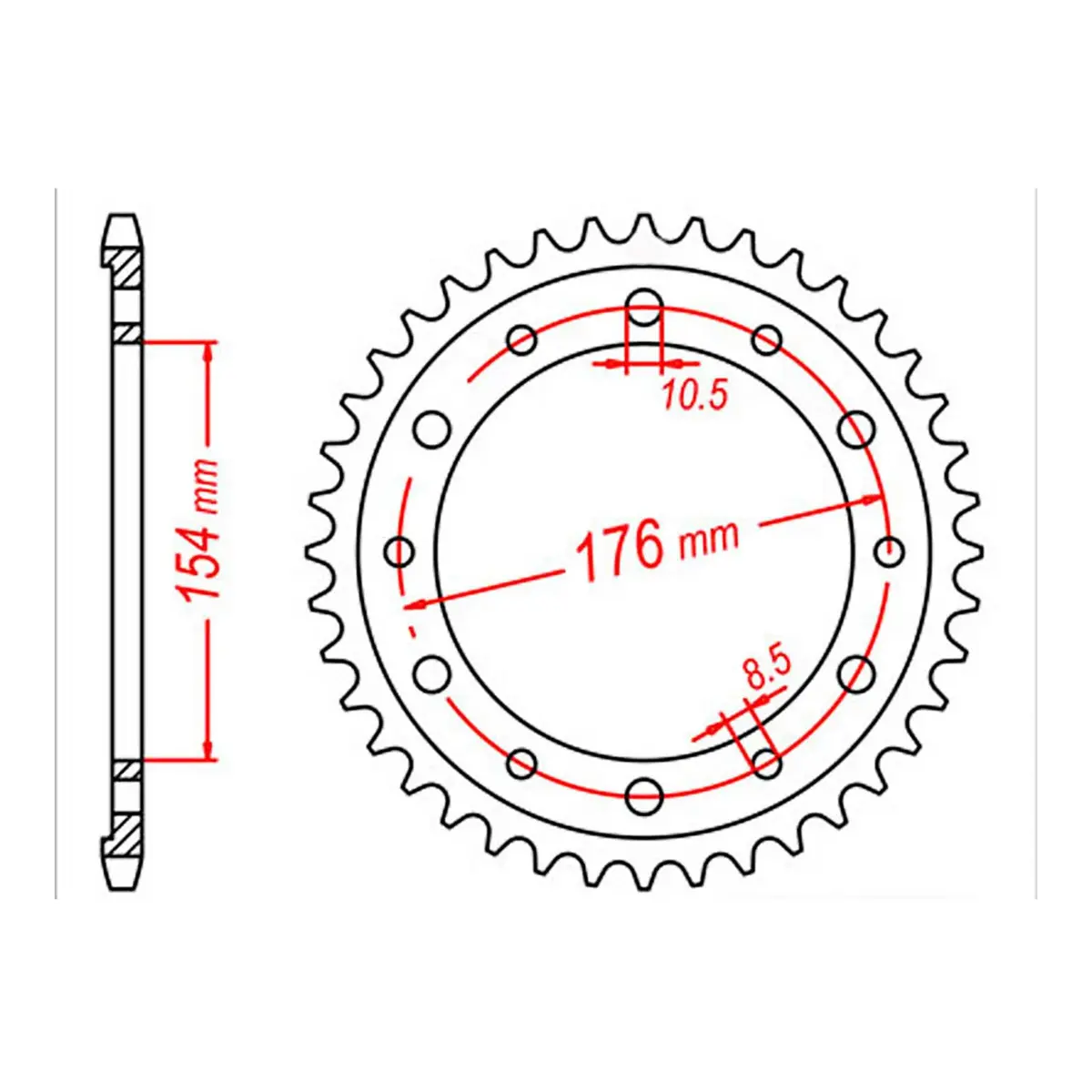 Mtx 1340 Steel Rear Sprocket #530 1