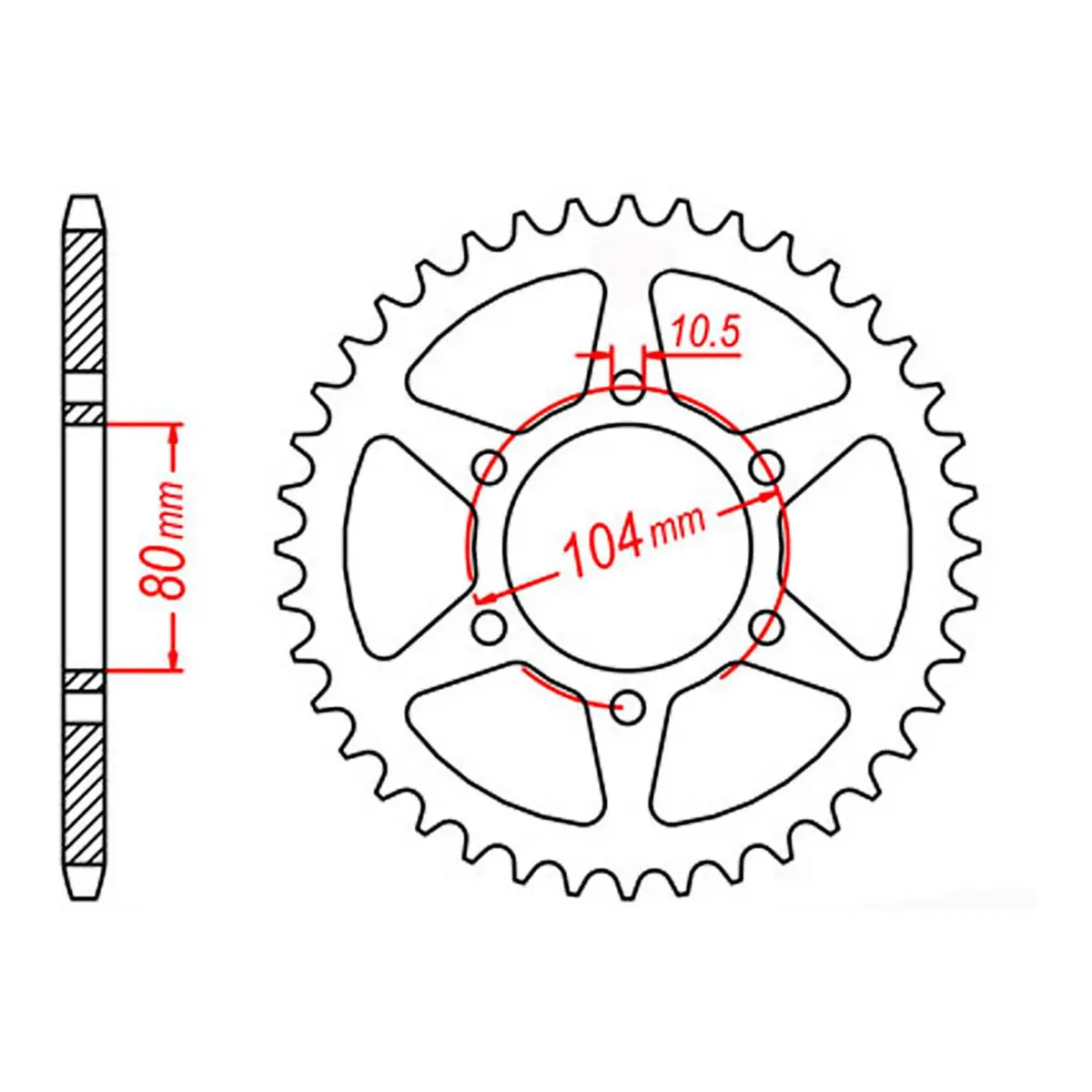 Mtx 501 Steel Rear Sprocket #630 1