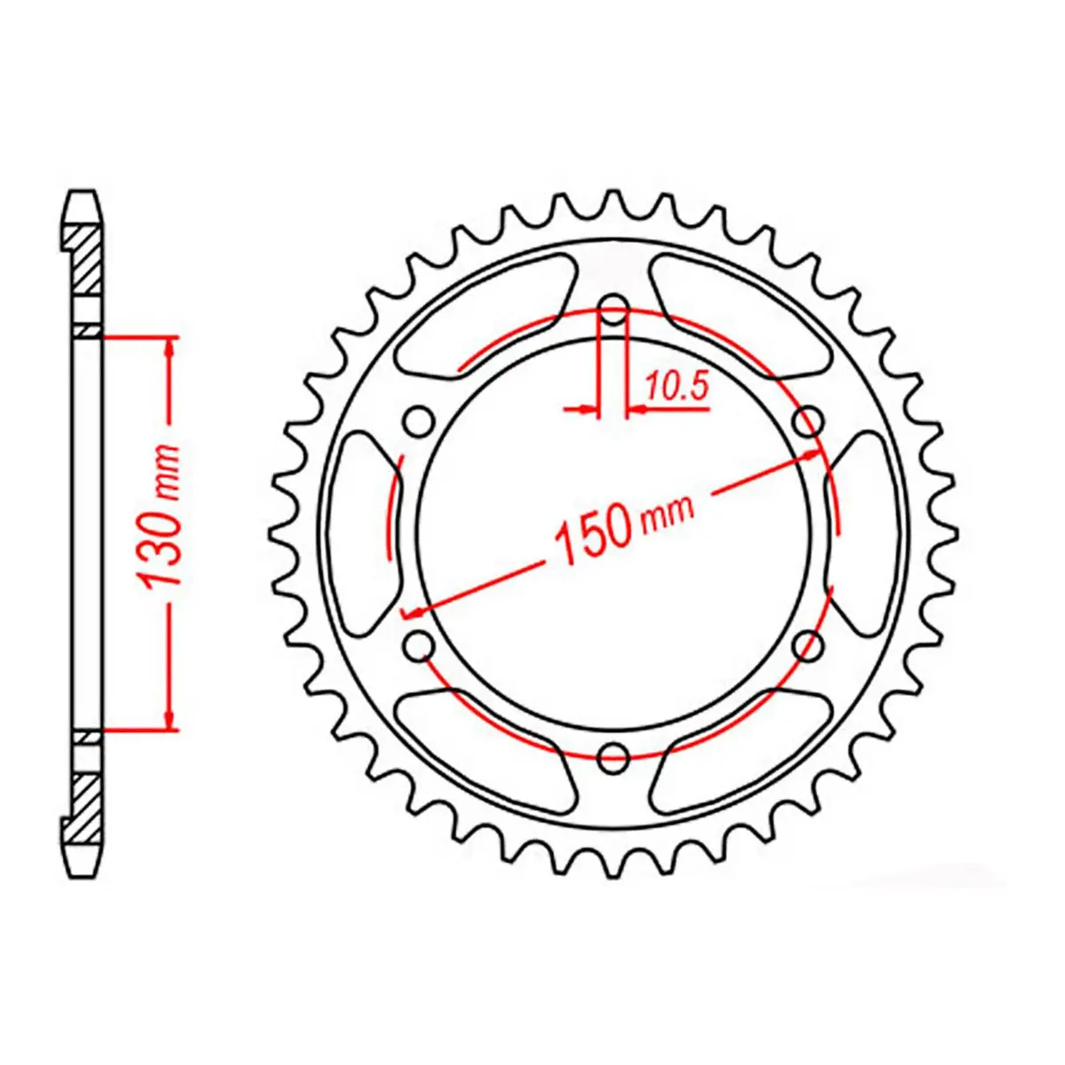 Mtx 859 Steel Rear Sprocket #530 1