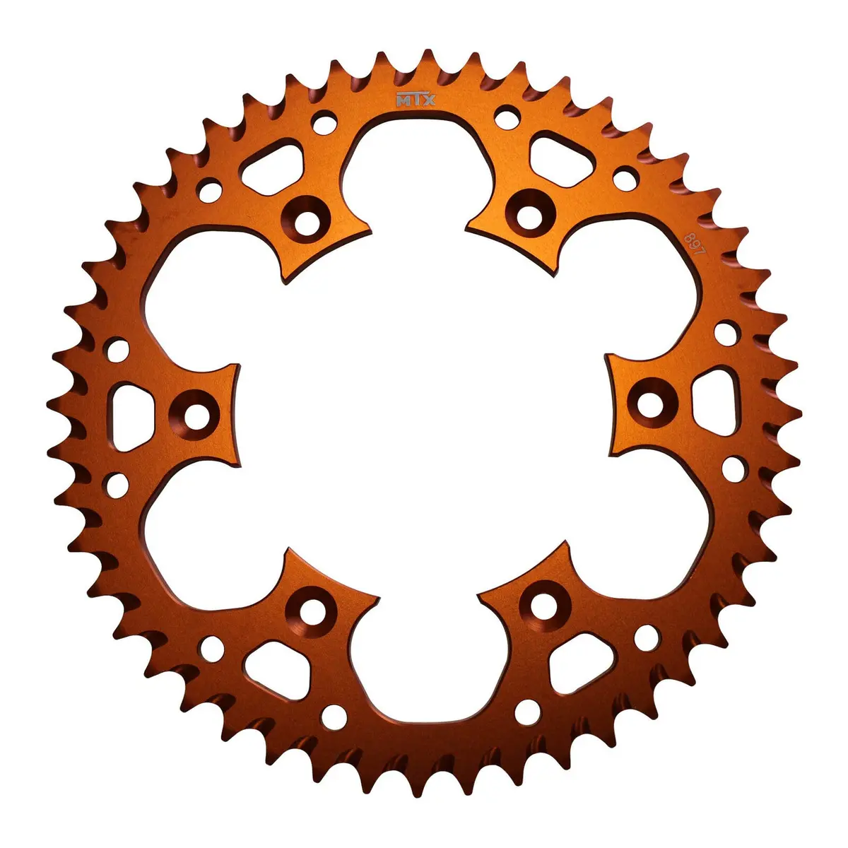 Mtx 897 Zero Aluminium Rear Sprocket #520 - Orange 1