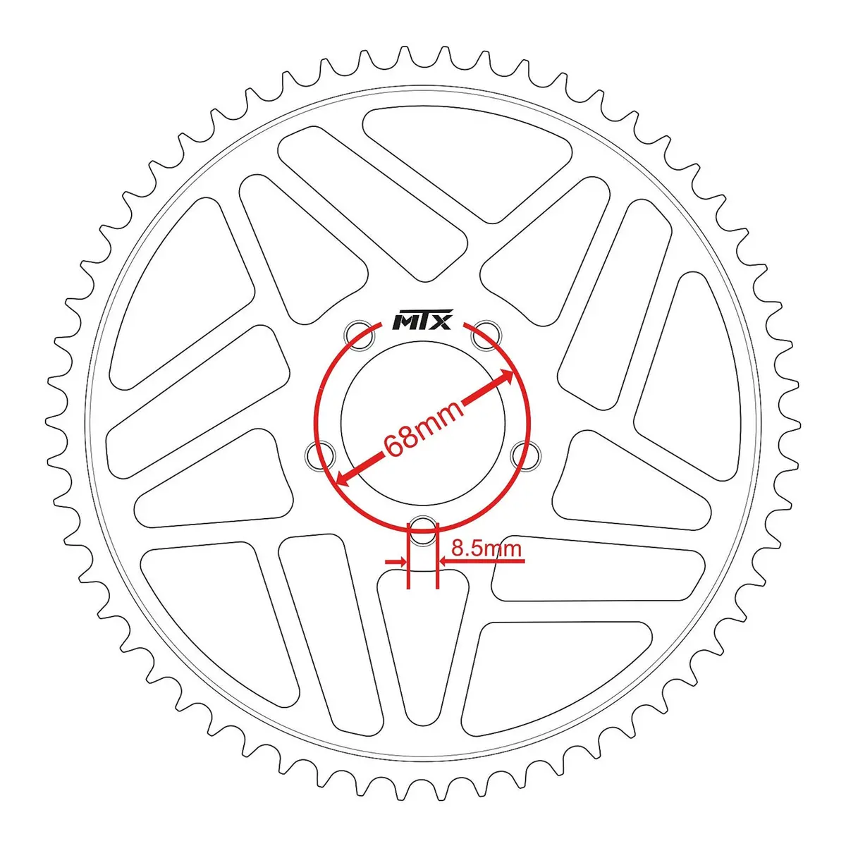 Mtx Steel Sur-Ron Rear Sprocket #420 (58T) 1