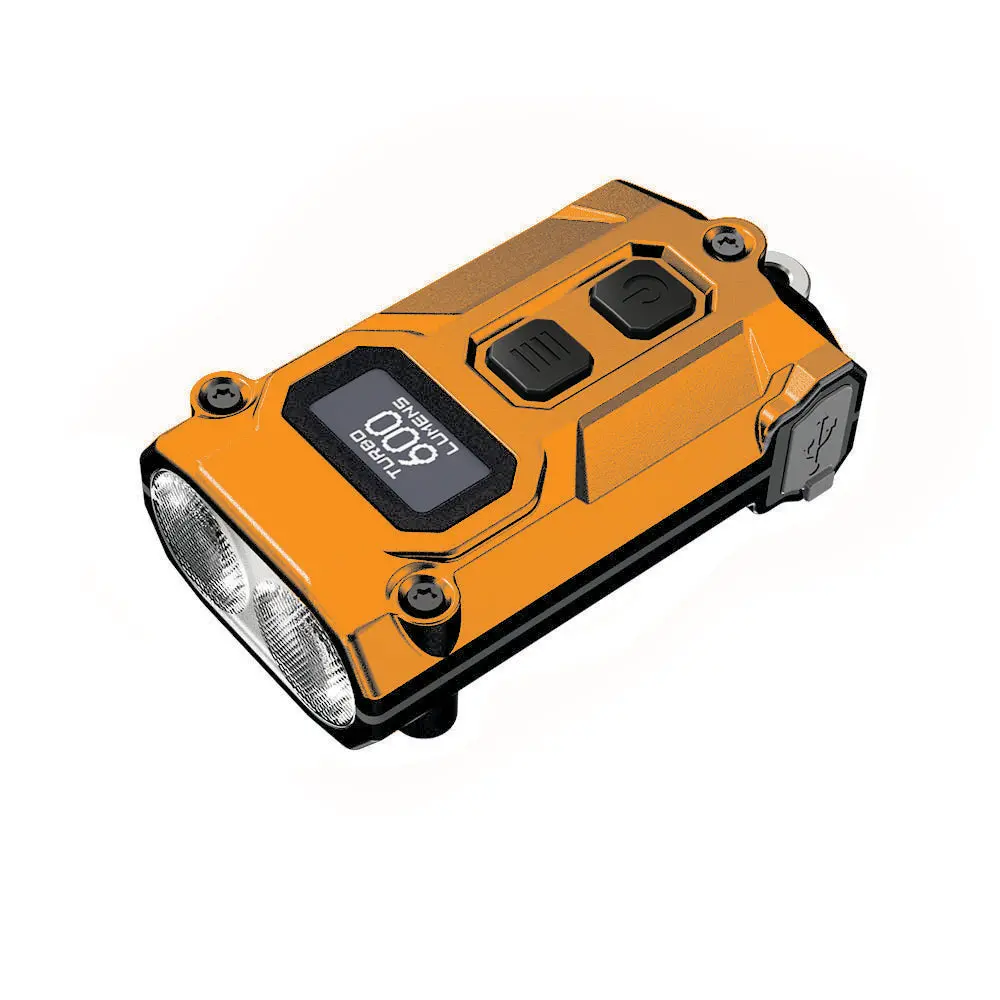 Nitecore 600 Lumen Usb-C Rechargeable Keychain Flashlight Orange 1