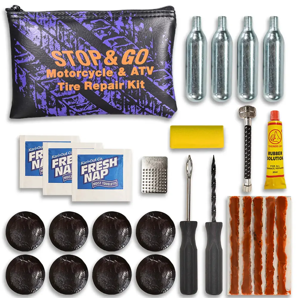 Stop & Go Tyre Plugger Motorcycle Atv Repair Kit Tube & Tubeless 1