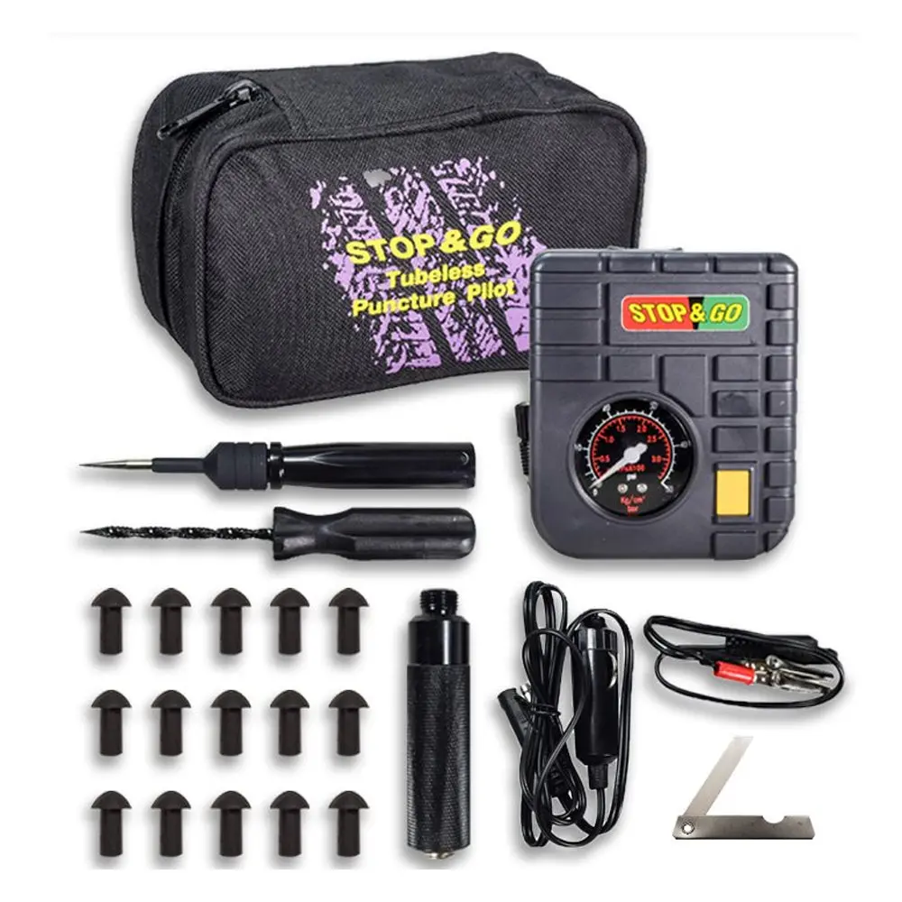 Stop & Go Tyre Plugger Ultimate Kit With Compressor 1