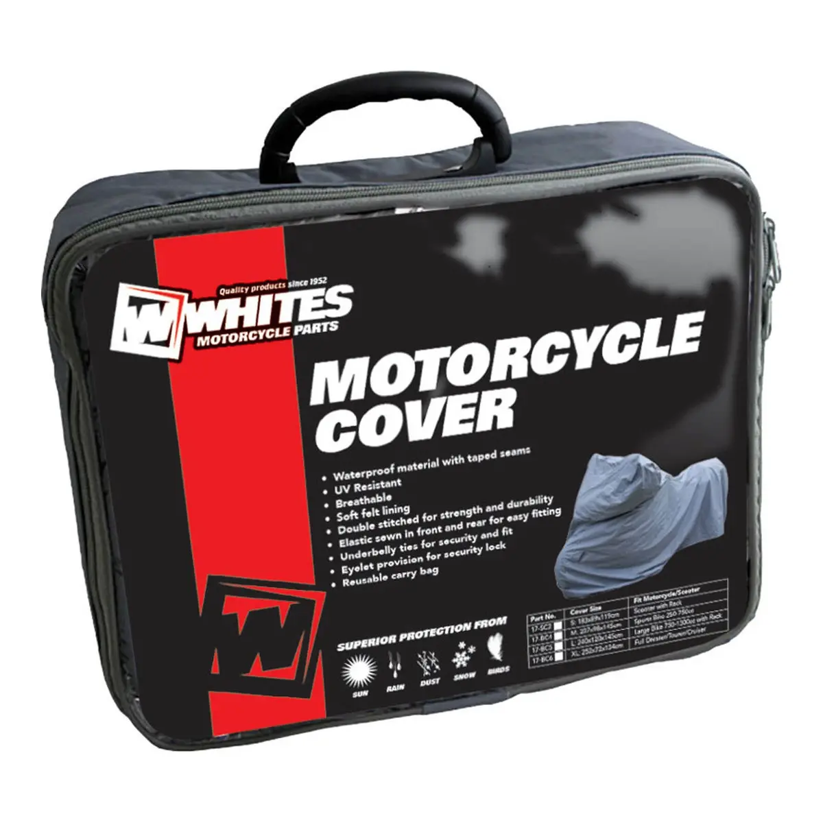 Whites Premium Bike Cover - Dresser / Tourer / Cruiser 1