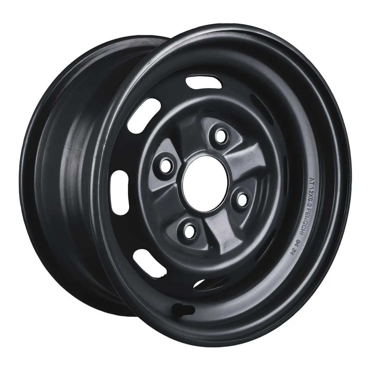 Whites Atv/Utv Steel Rim 12X6 Honda Front 4/110 +25 - Black 1