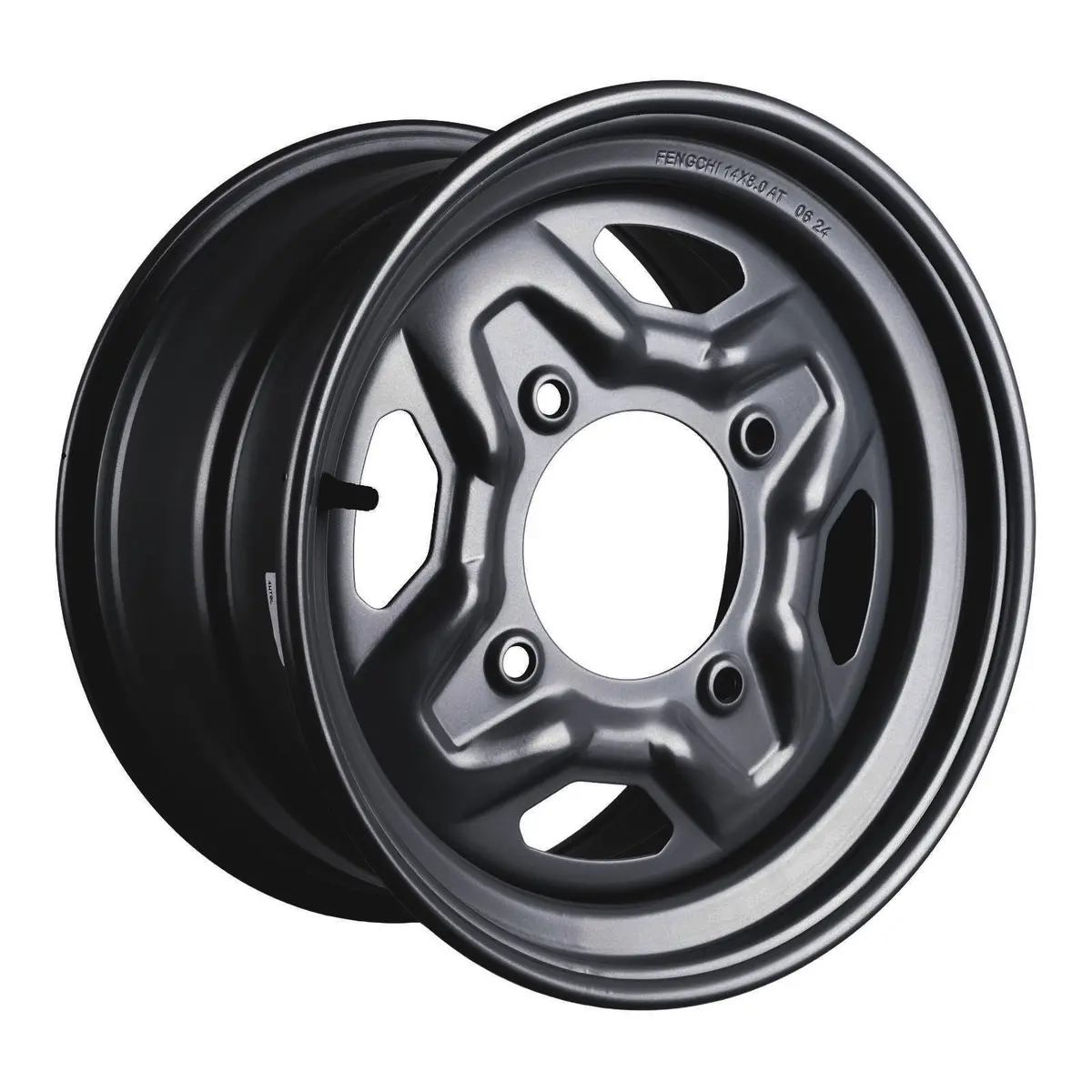Whites Atv/Utv Steel Rim 14X8 Polaris Rear 4/156 +63.5 - Black 1
