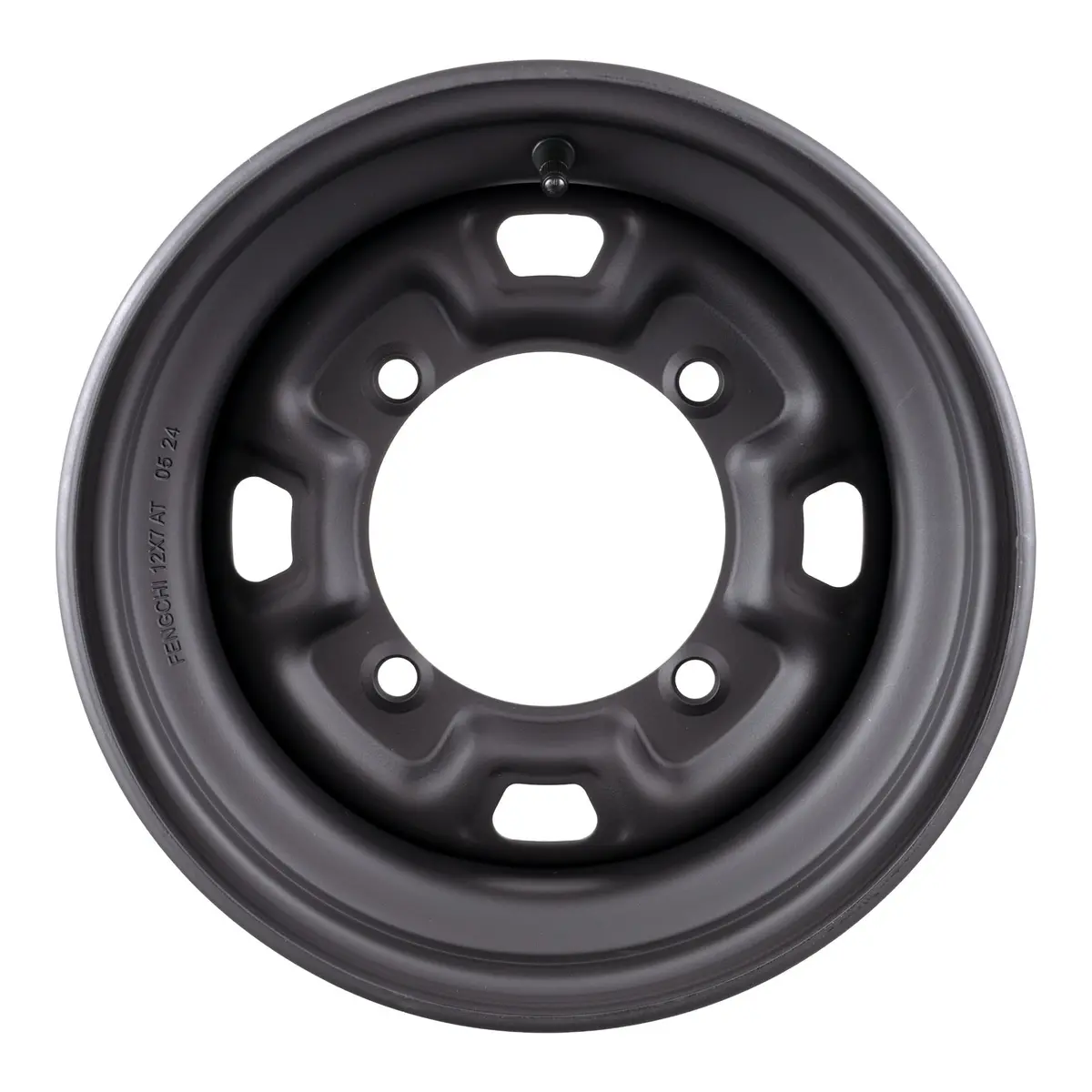 Whites Atv/Utv Steel Rim 12X7 Polaris Front & Rear 4/156 +12.7 - Black 2