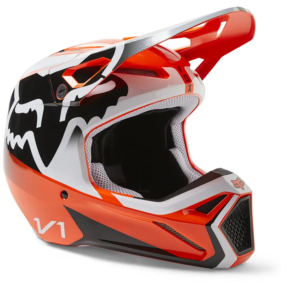 Fox Youth V1 Leed Helmet Mips Ece [Flo Orange] 1