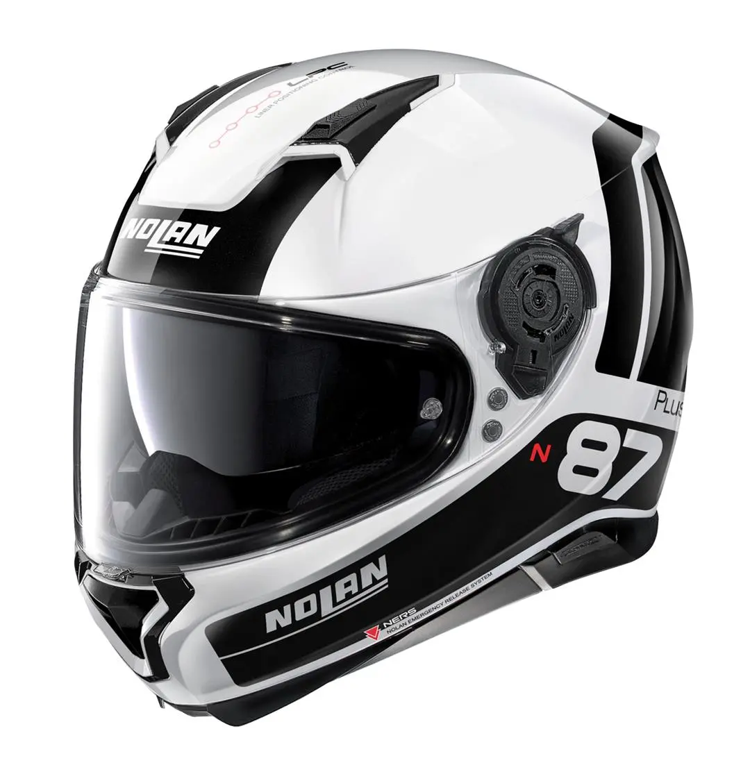 Nolan N87 Plus Full Face Helmet - White/Black - Xs Only 1