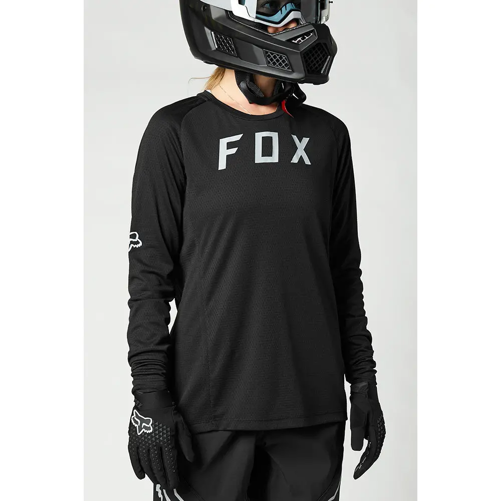 Fox Womens Defend Ls Jersey [Black] 1