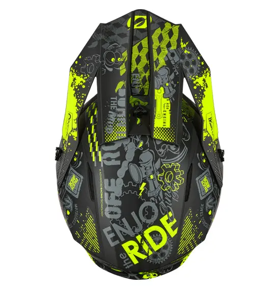 O'neal 2026 Youth 1Srs Vibrant Helmet - Black/Neon Yellow 1