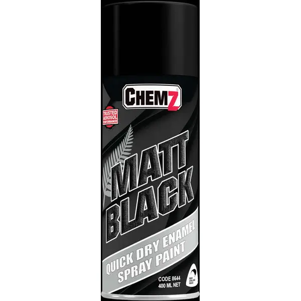 Chemz Enamel Paint Matt Black (400 Ml) 1