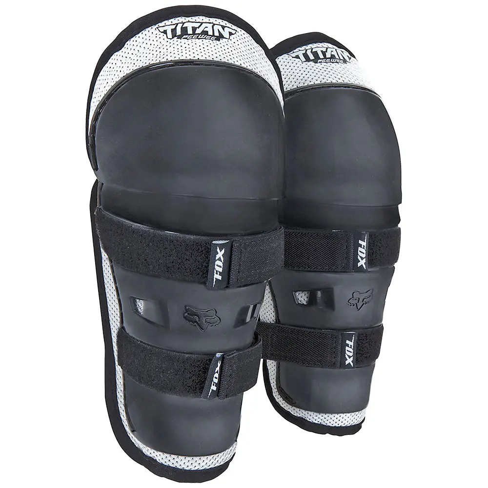 Fox Kids Titan Knee/Shin Guards [Black/Silver] 1