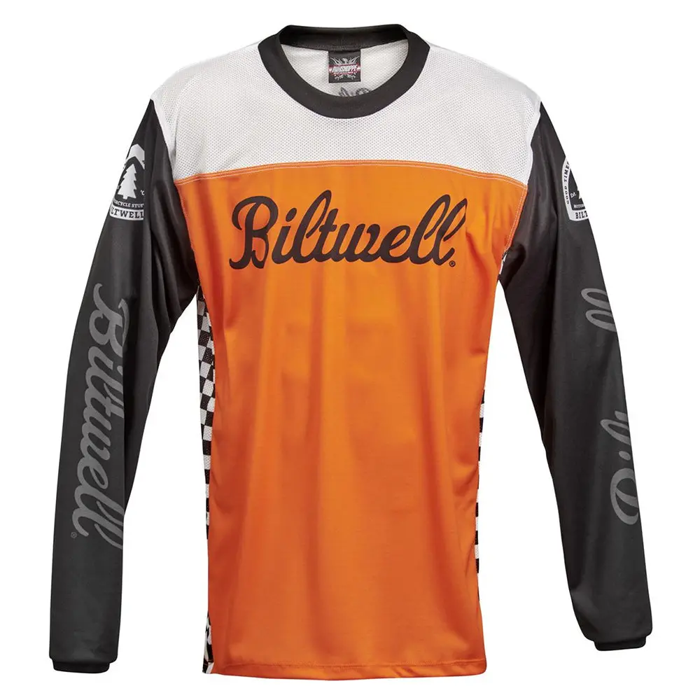 Biltwell Moto Jersey [Good Times Orange/Black/White] 2Xl 1