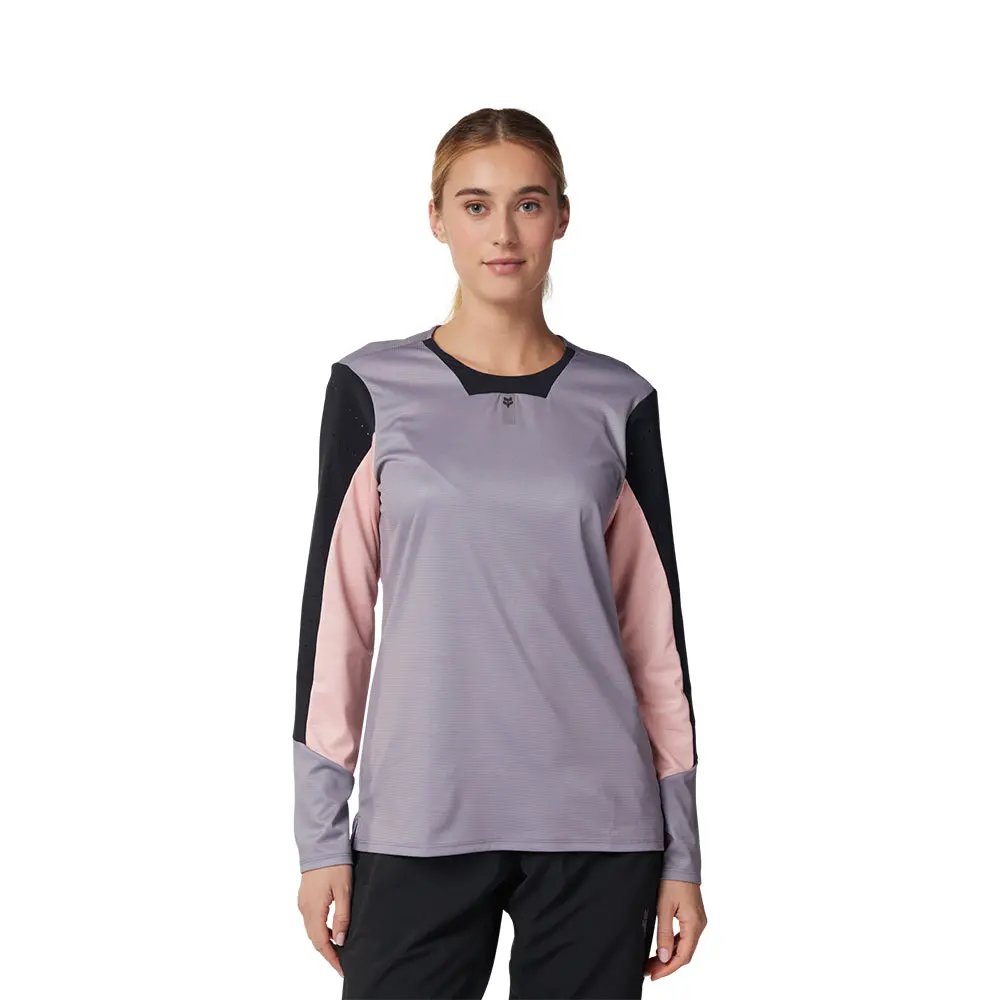 Fox Womens Defend Ls Jersey [Stone] 1