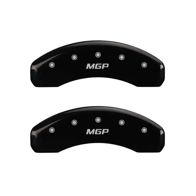 Mgp 2-Piece Caliper Cover Set — Black Finish With Silver Accents, Designed For 2018 Chevrolet Tahoe 1