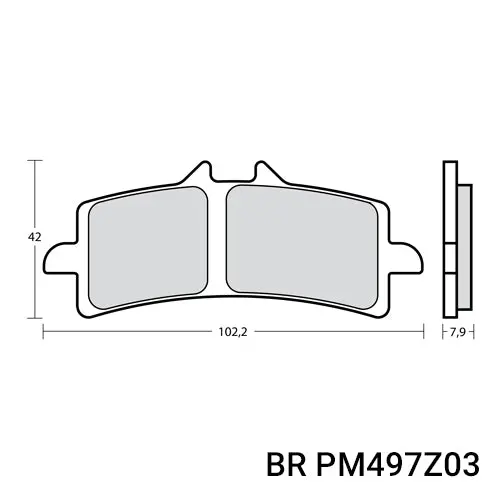 Brembo Z03 High-Performance Brake Pads (M497Z03) for Track & Street Use