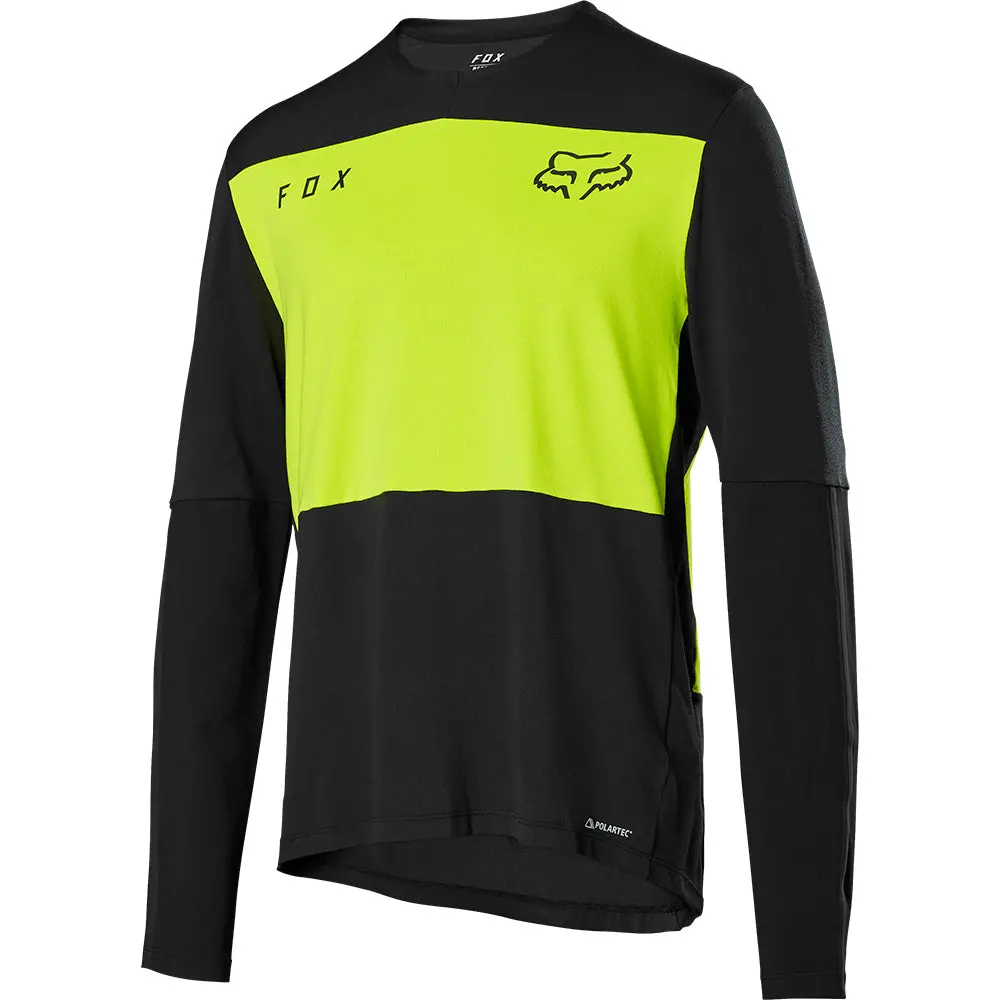 Fox Defend Delta Ls Lunar Jersey [Day Glo Yellow] 1