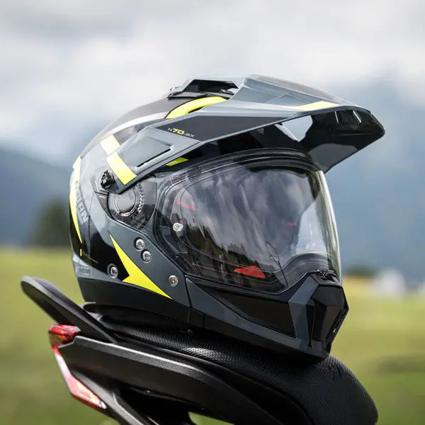 Nolan N70-2 X Adventure Helmet - Black/ Grey / Yellow 2