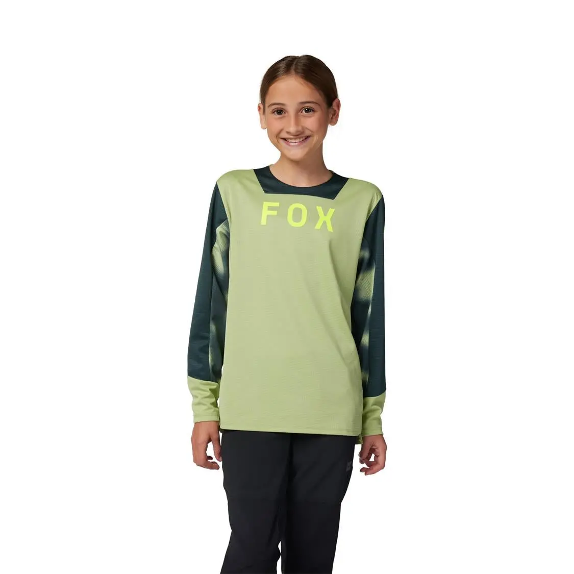Fox Youth Defend Ls Jersey Race [Pale Green] 1