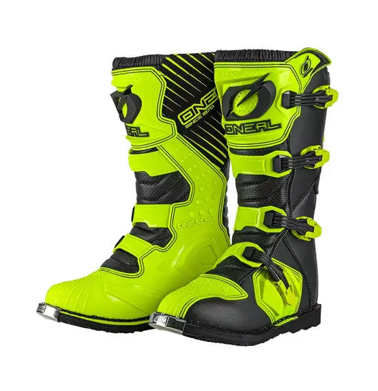 O'neal Youth Rider Boot - Black/Neon Yellow 1