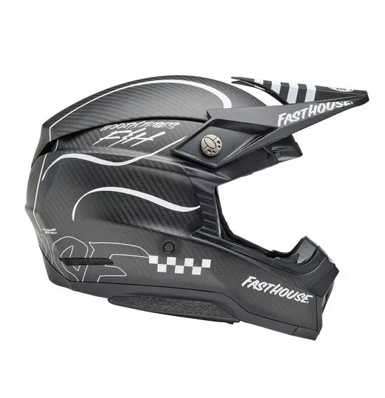 Bell Moto-10 Spherical Fasthouse Raven Matte Black/White 1