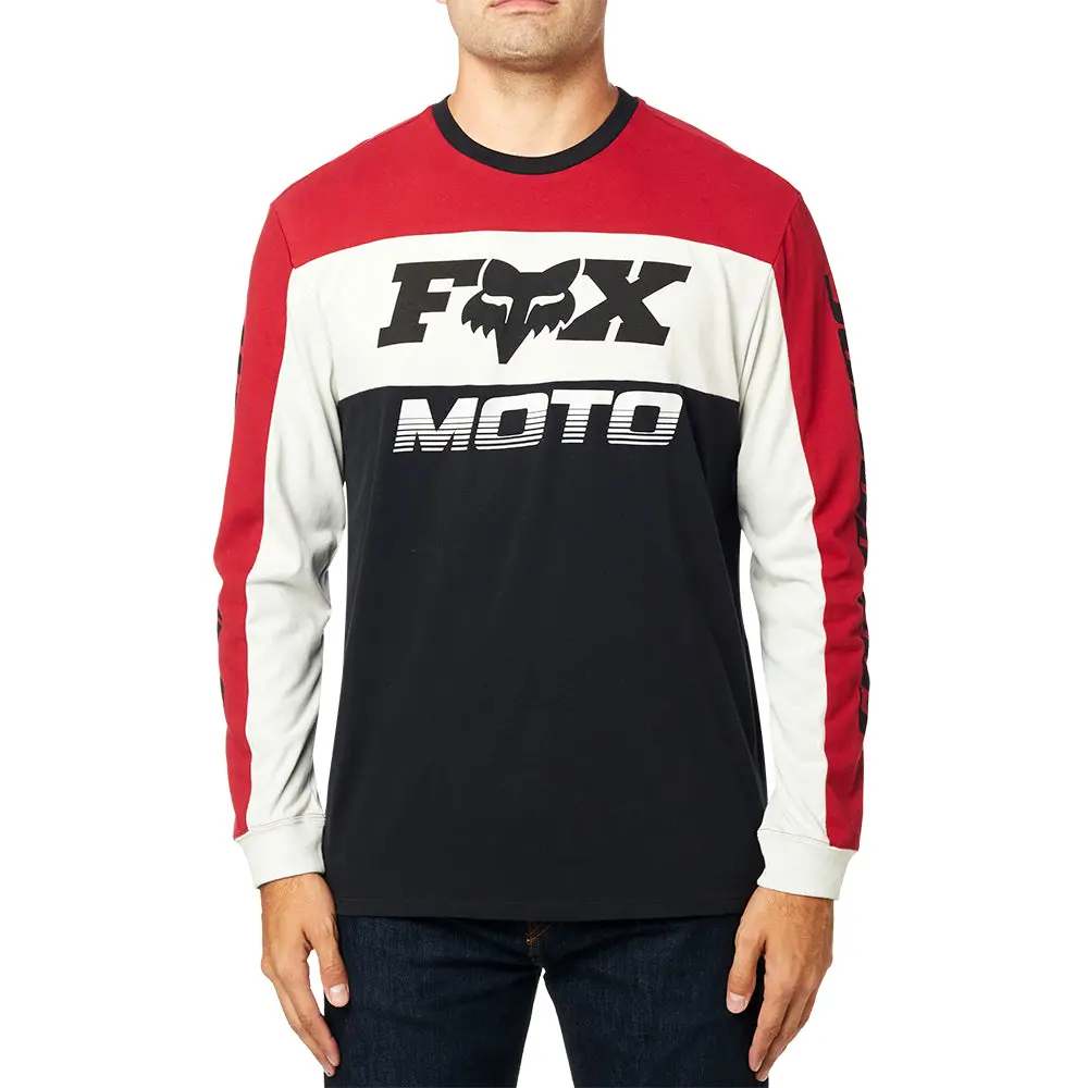 Fox Charger Ls Airline Knit Top [Black/Red] 1