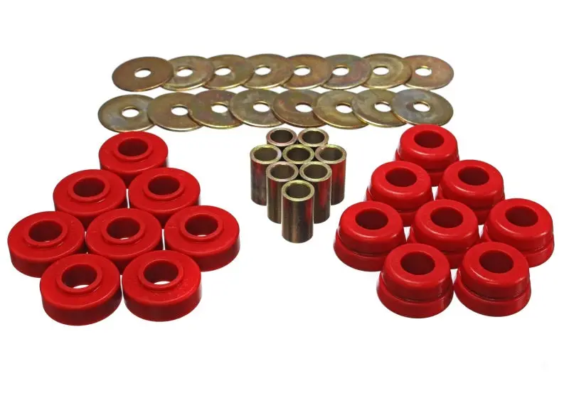 Energy Suspension Gm Body Mount Kit With Hardware – Red Polyurethane 1