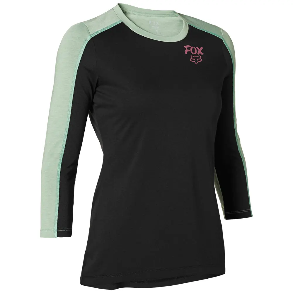Fox Womens Ranger Drirelease® 3/4 Jersey [Black/Green 1