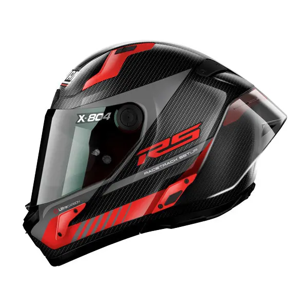 Nolan Xseries X-804 Rs Ultra Carbon Full Face Helmet - Carbon/Red 1