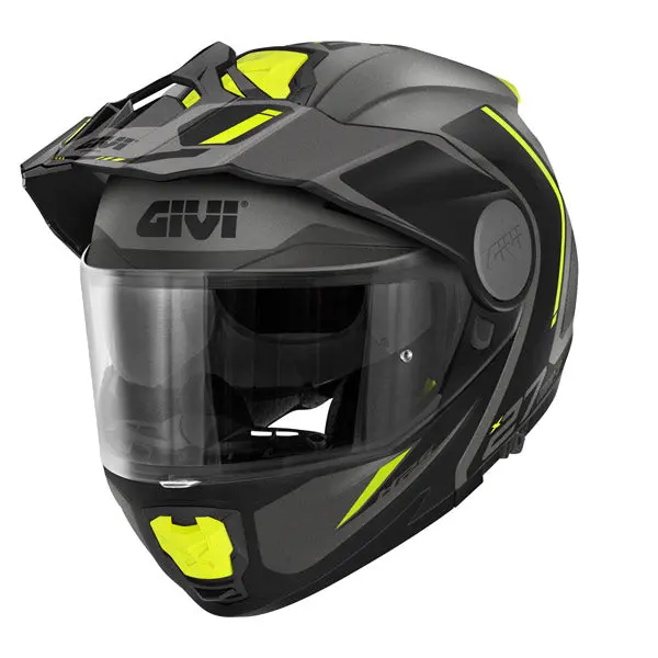 Givi Hx27 Flip Front Helmet - Matt Black / Yellow 1