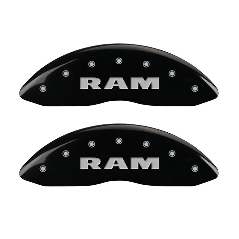 Mgp Engraved 4-Piece Caliper Cover Set — Front & Rear, Black Finish With Silver Lettering 1