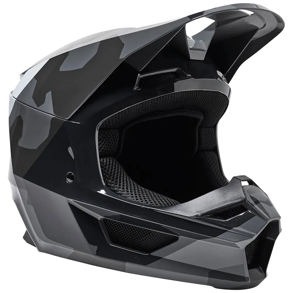 Fox Youth V1 Bnkr Helmet Ece [Black Camo] 1