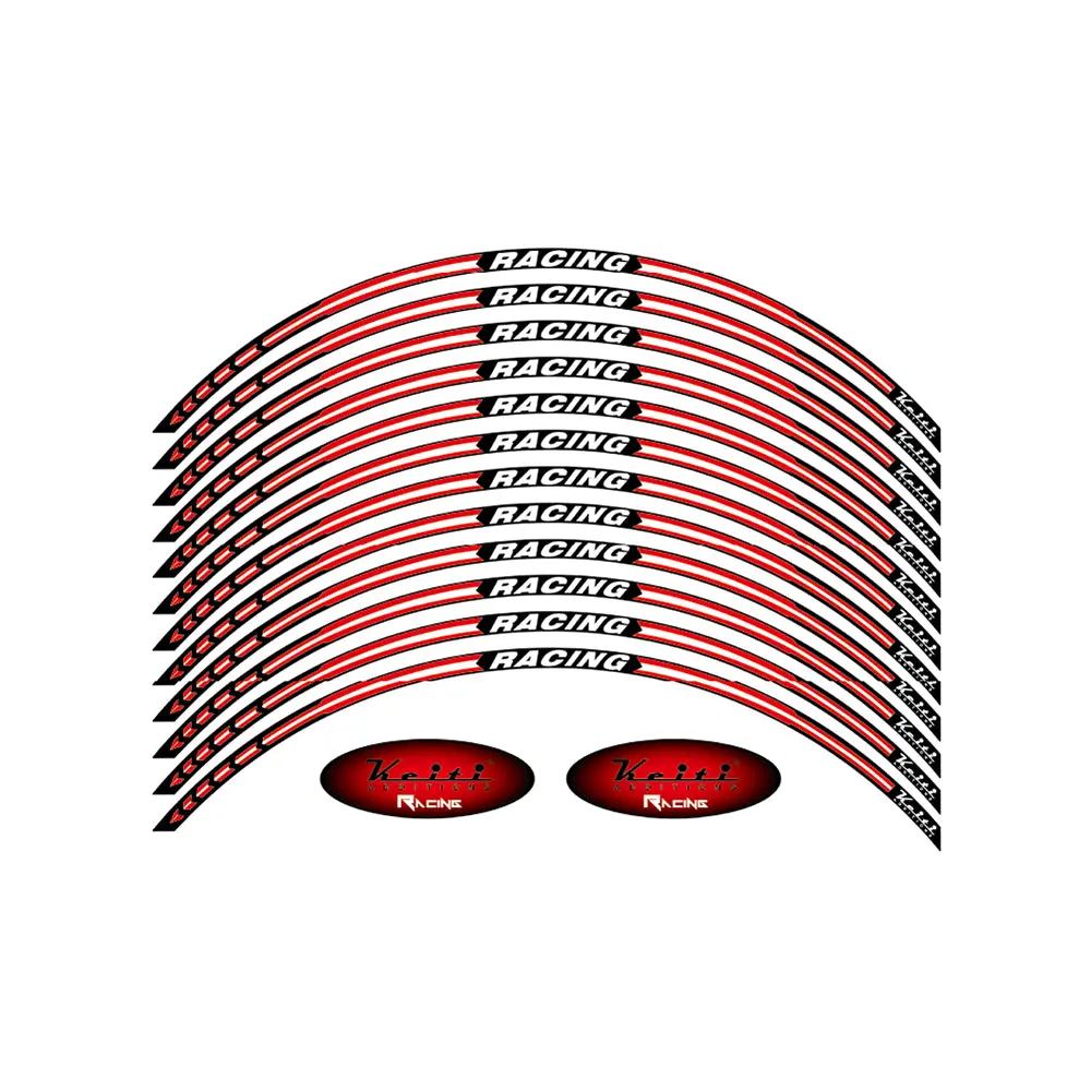Keiti Reflective Wheel 3 Stripe Racing Ws820r [Red] 1