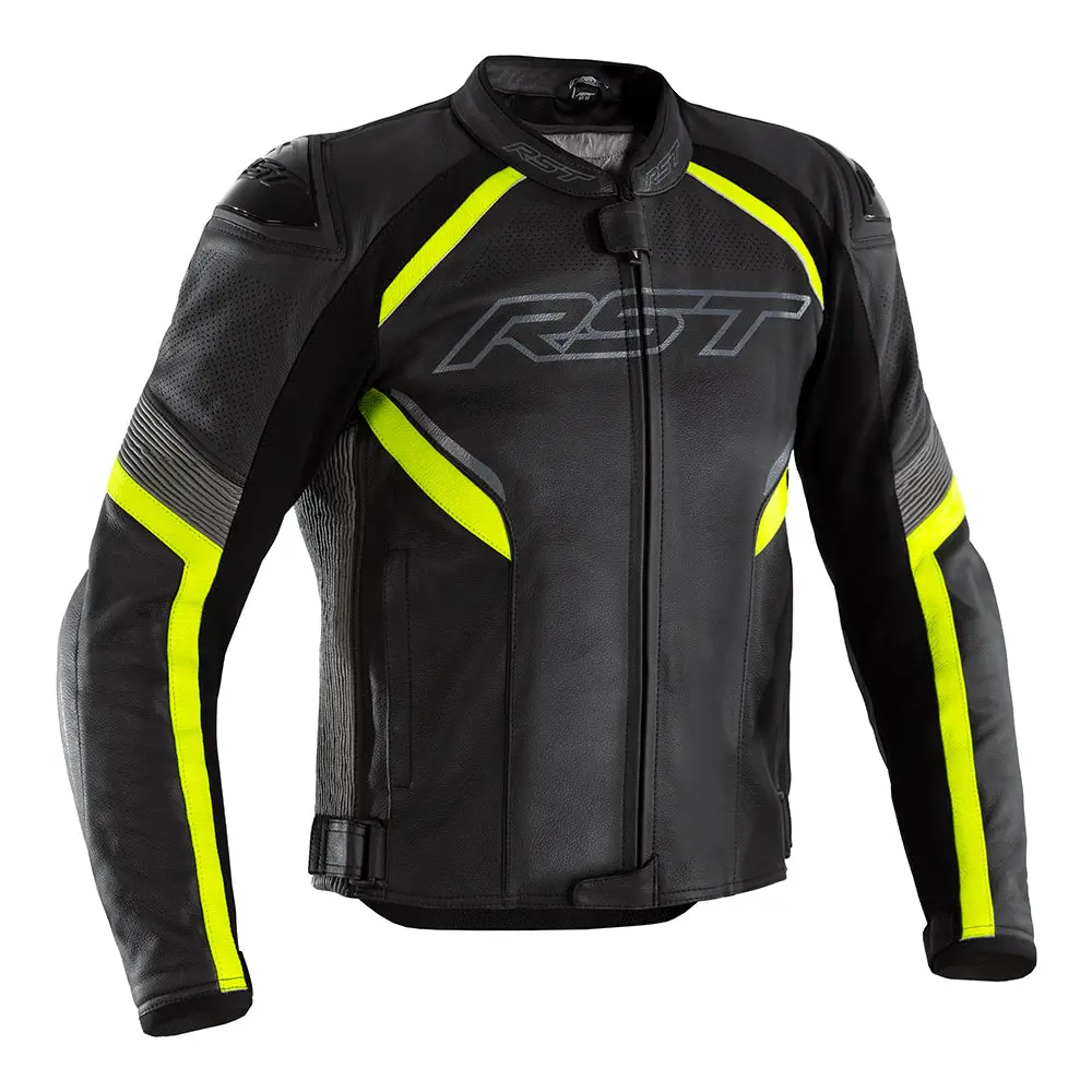 Rst Sabre Ce Leather Jacket [Black/Grey/Flo Yellow] 1