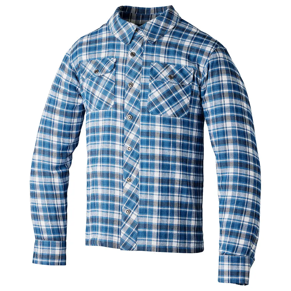 Rst Lumberjack Kevlar Lined Ce Textile Shirt [Blue/Grey Check] 1