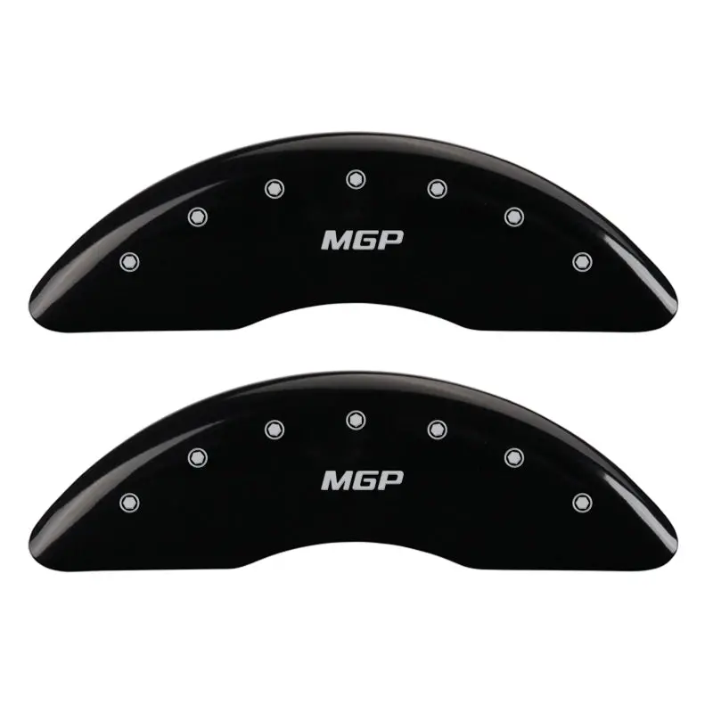 Mgp Engraved 4-Piston Caliper Covers – Front & Rear, Matte Black Finish With Silver Lettering 1