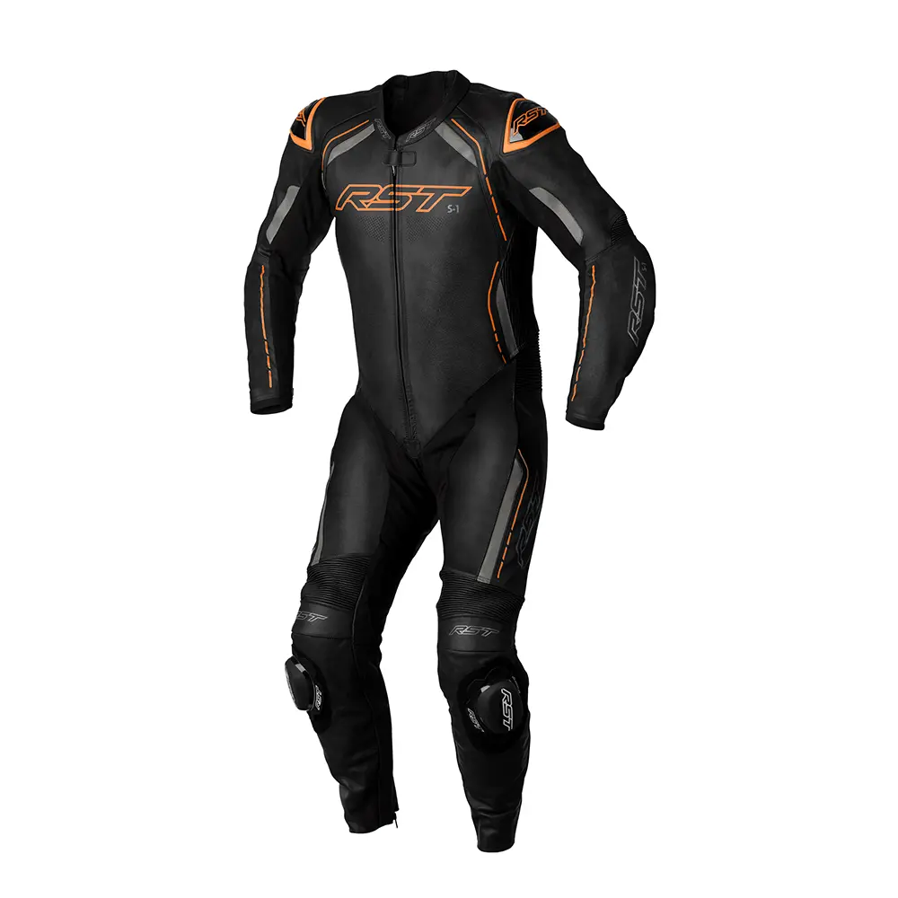 Rst S1 Leather Suit [Black/Grey/Neon Orange] 1