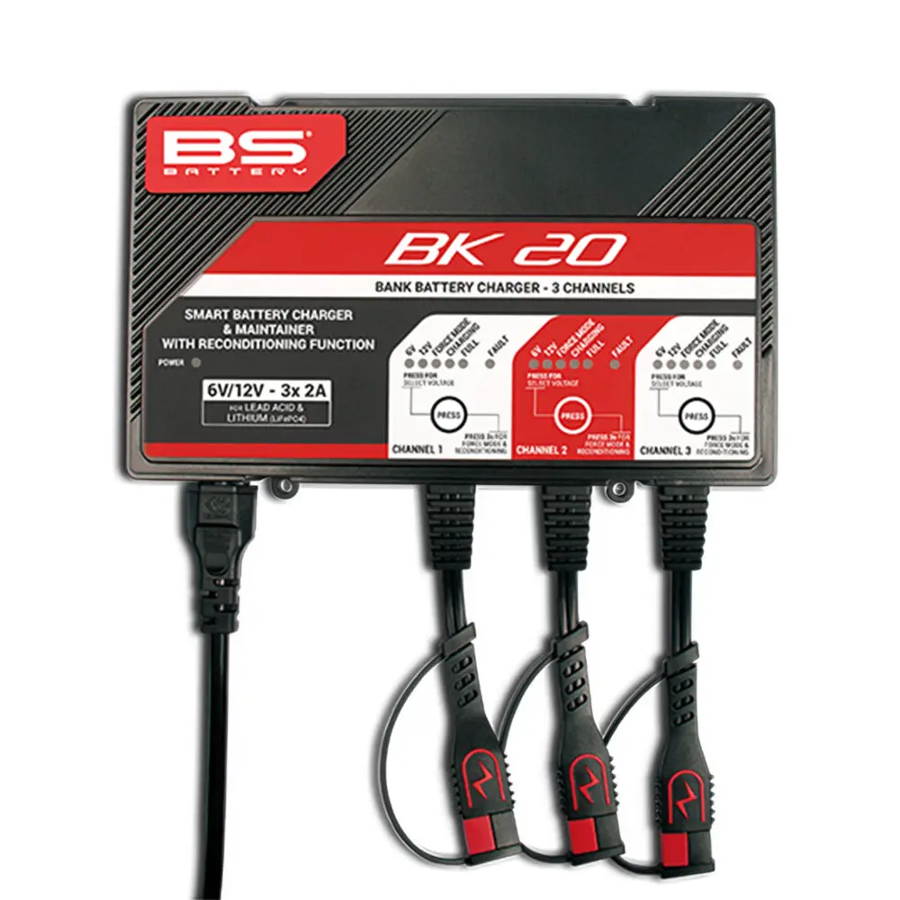 Bs Battery Charger Bk20 Lead Acid/Lithium 6-12-12.8V 2A 1