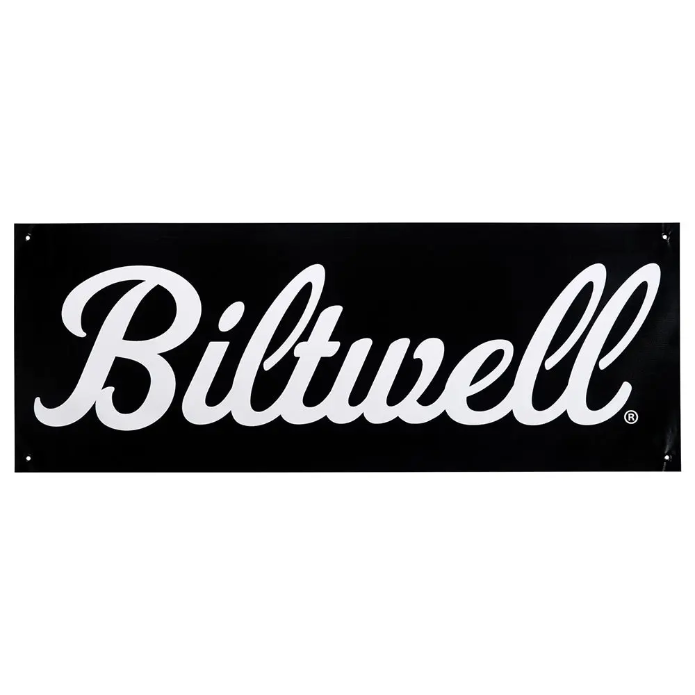 Biltwell Shop Banner Script [Black/White] 45X123cm 1