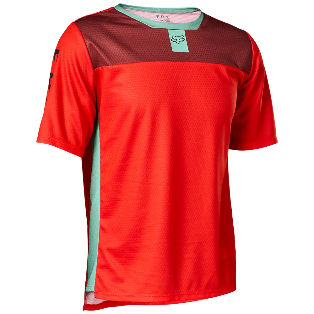 Fox Youth Defend Ss Jersey [Flo Red] 1