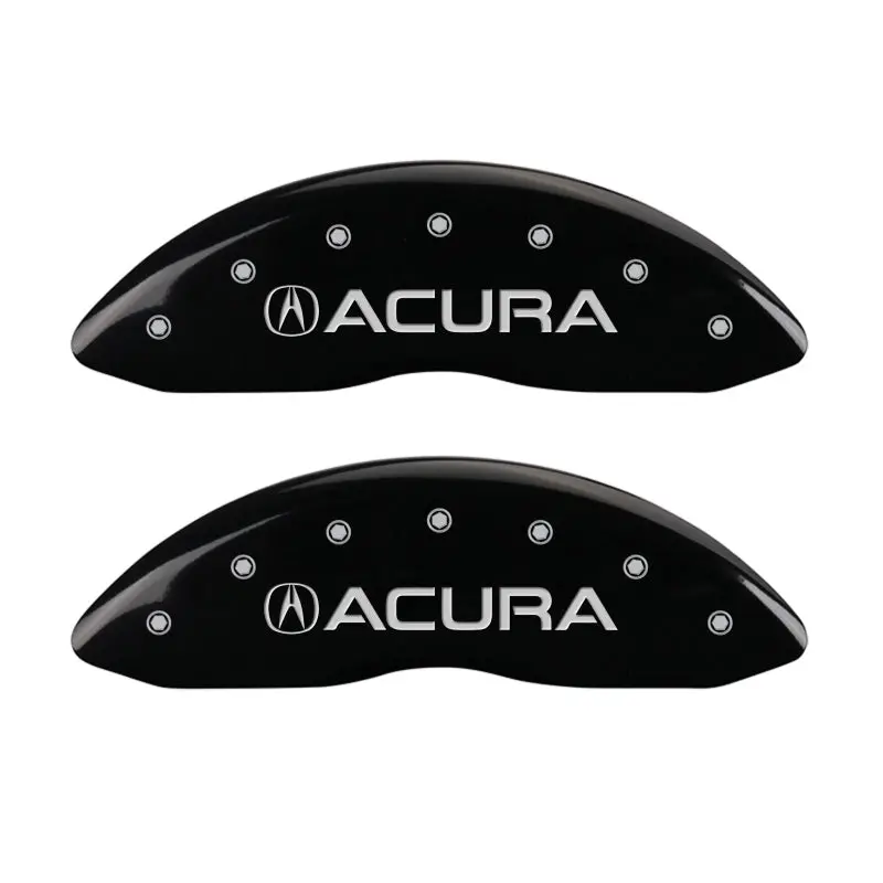 Mgp 4 Caliper Covers Engraved Front & Rear Acura Black Finish Silver Char 2017 Acura Mdx 1