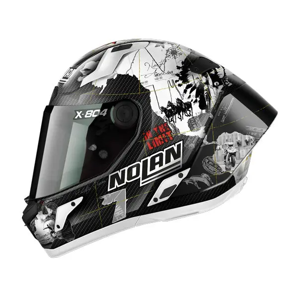 Nolan Xseries X-804 Rs Ultra Carbon Full Face Helmet - Checa White 1