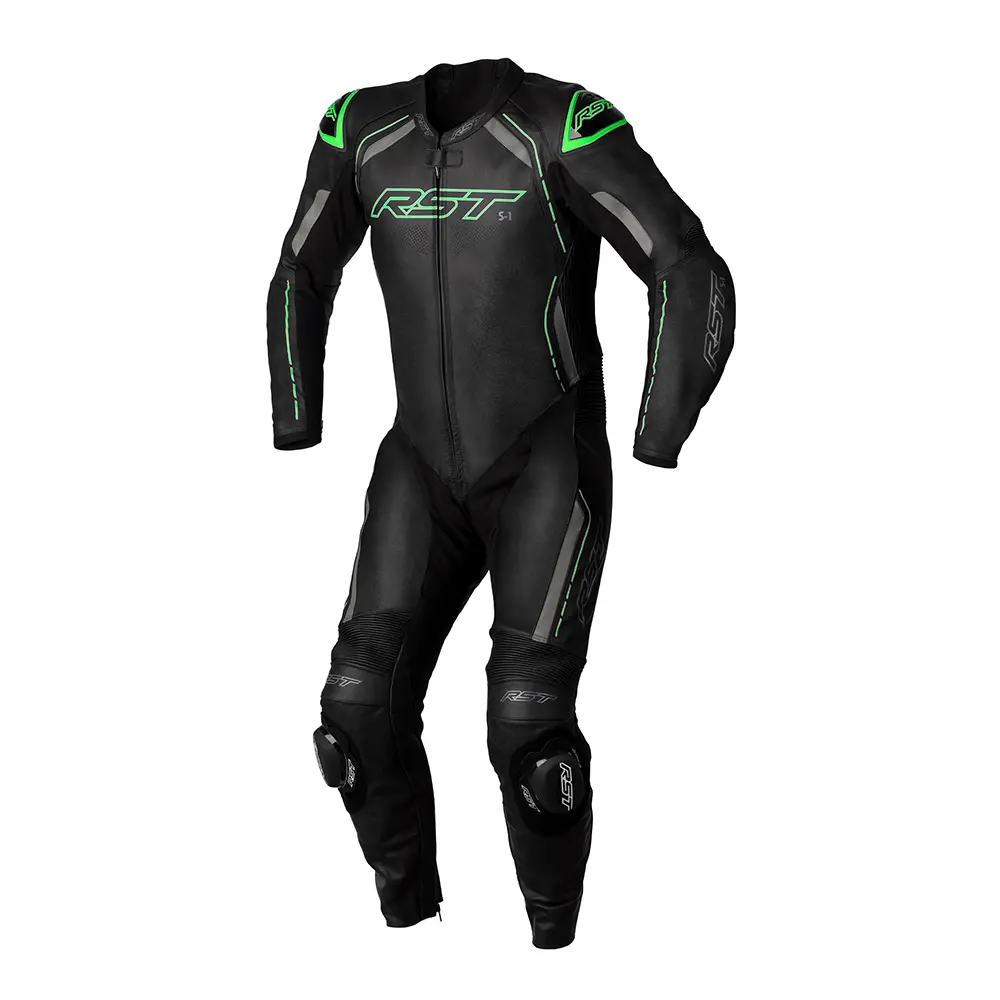 Rst S1 Leather Suit [Black/Grey/Neon Green] 1