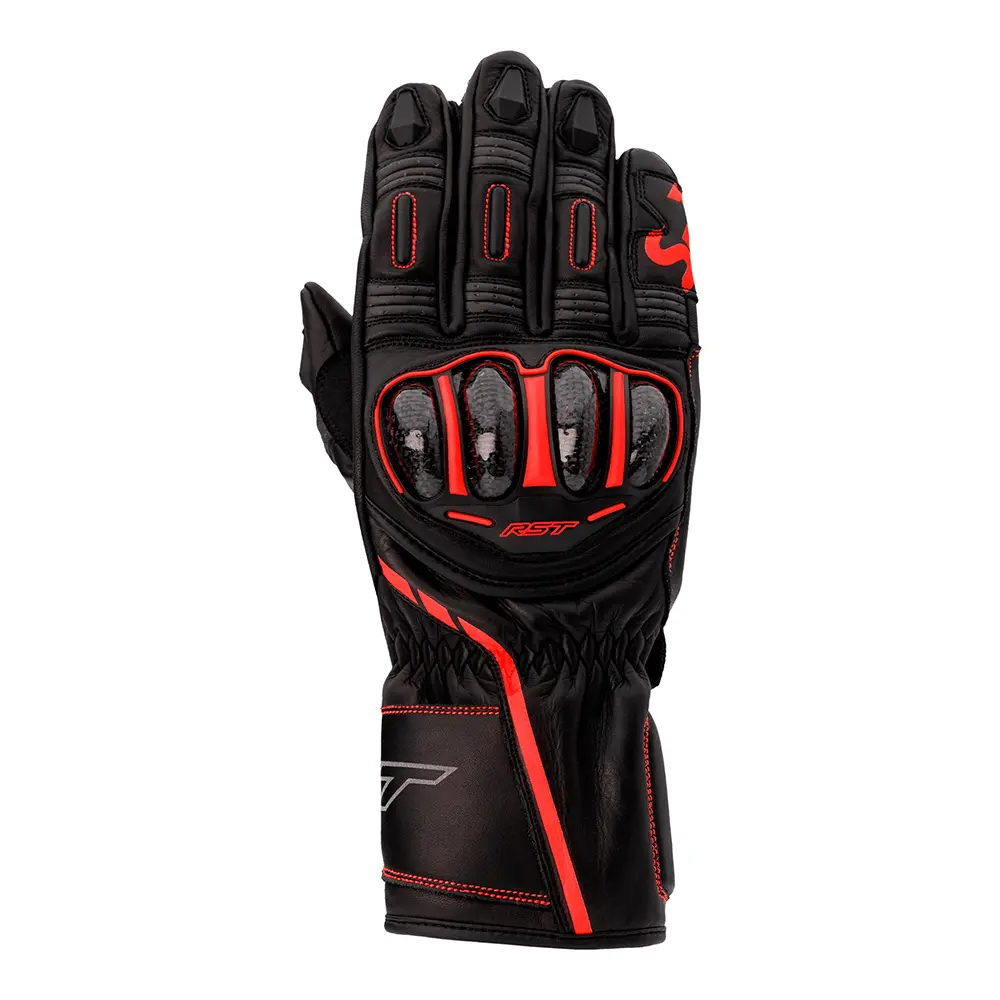 Rst S1 Leather Glove [Black/Grey/Red] 1