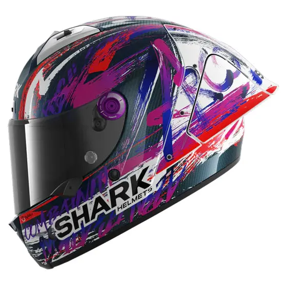 Shark Aeron Gp Fim Racing #1 Replica Zarco Signature - Blu/Wht/Vio 1